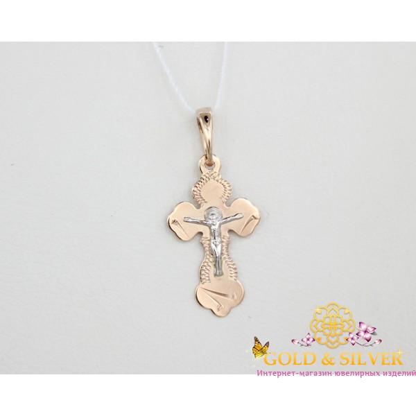 Золотий хрестик дитячий з червоного золота, 0,67 г. 230114 , Gold &amp Silver Gold & Silver, Украина
